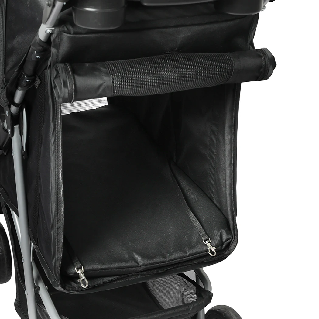 PaWz Large Pet Stroller Dog Cat Carrier Black - Image 3
