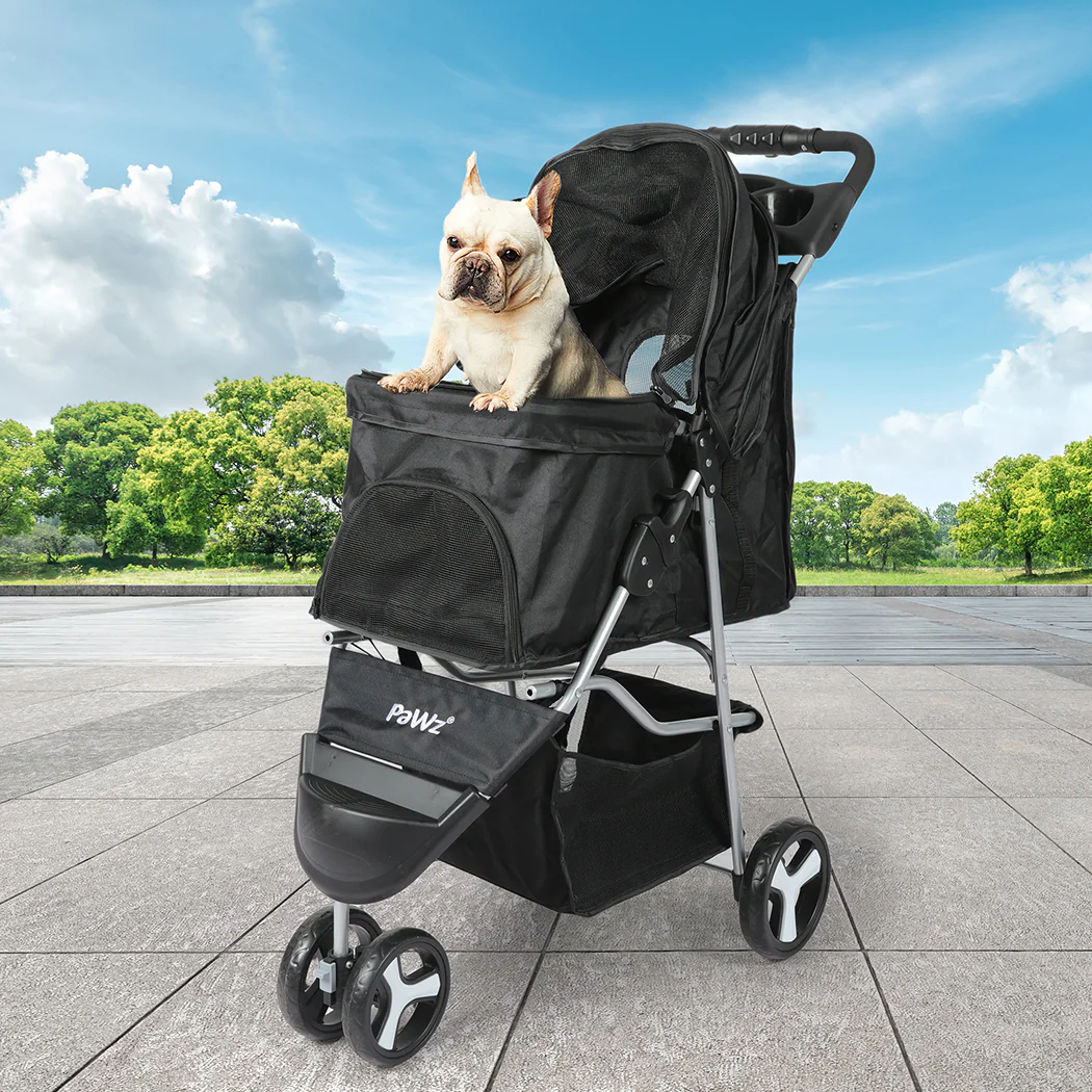 PaWz Large Pet Stroller Dog Cat Carrier Black - Image 6
