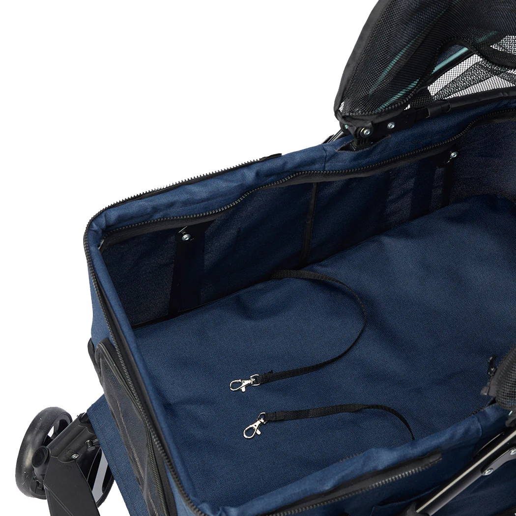 PaWz Large Pet Stroller Dog Cat Carrier Blue - Image 3