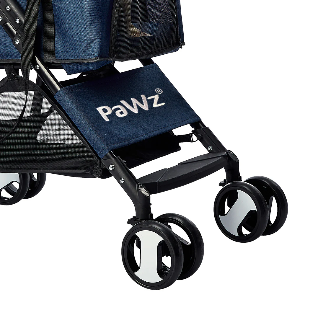 PaWz Large Pet Stroller Dog Cat Carrier Blue - Image 4