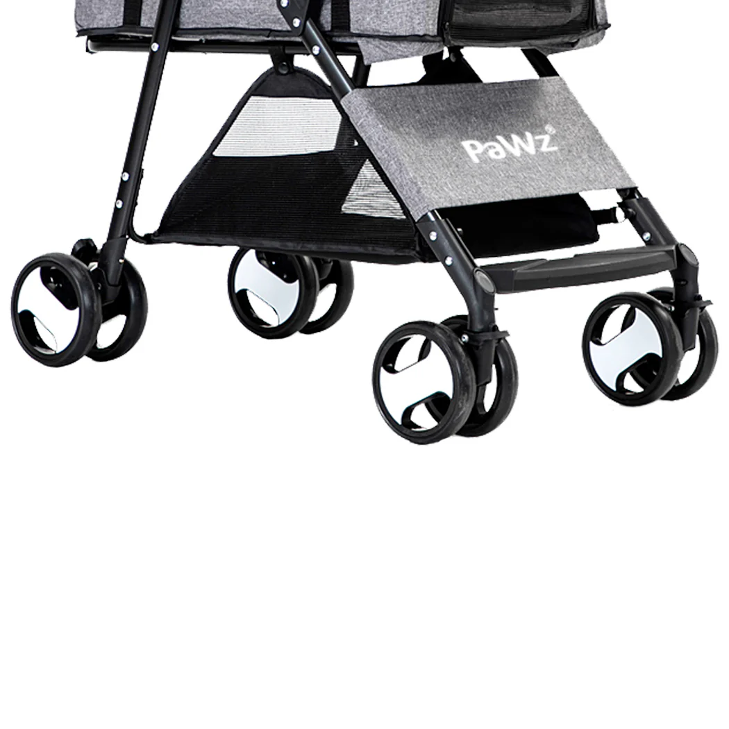 PaWz Large Pet Stroller Dog Cat Travel Grey - Image 4