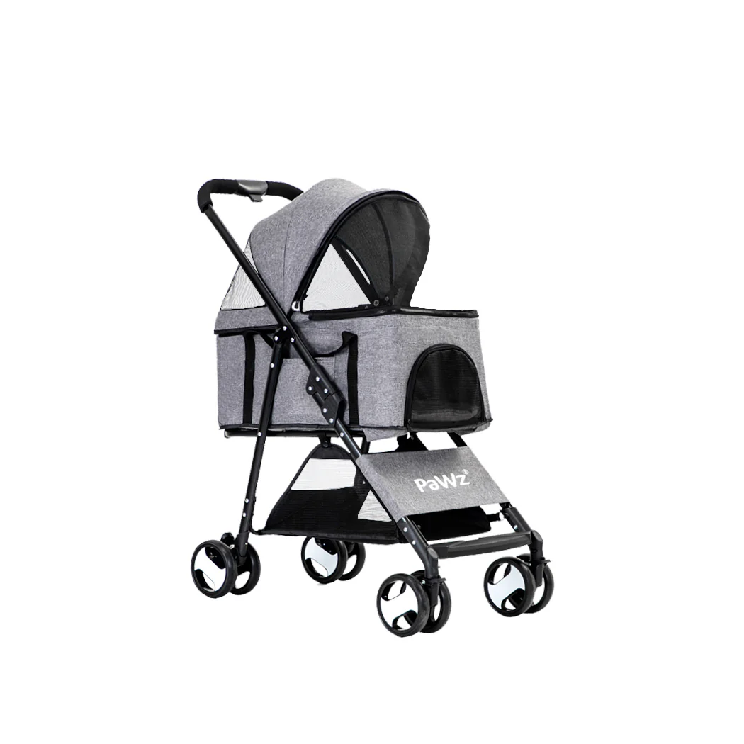 PaWz Large Pet Stroller Dog Cat Travel Grey - Image 8