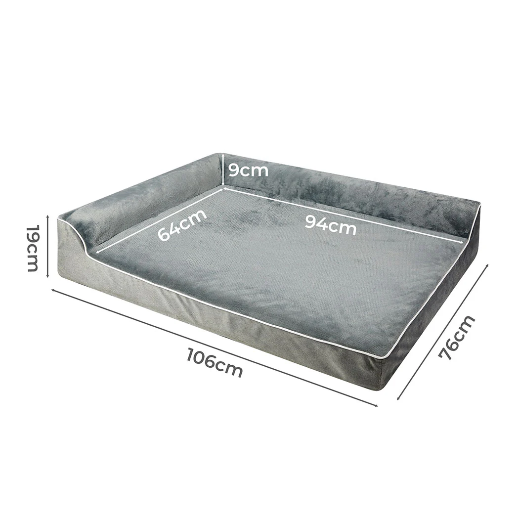 Pawz Orthopedic Dog Bed XL Grey - Image 2
