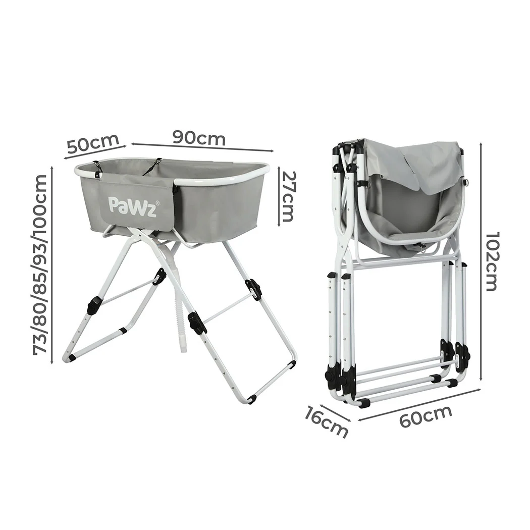 PaWz Pet Bathtub Adjustable Height Folding - Image 2