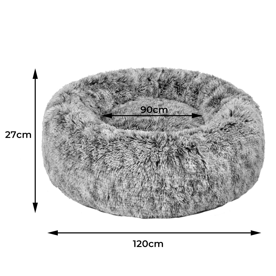 PaWz Pet Bed Cat Dog Donut Nest Calming XXL Charcoal XX-Large - Image 2