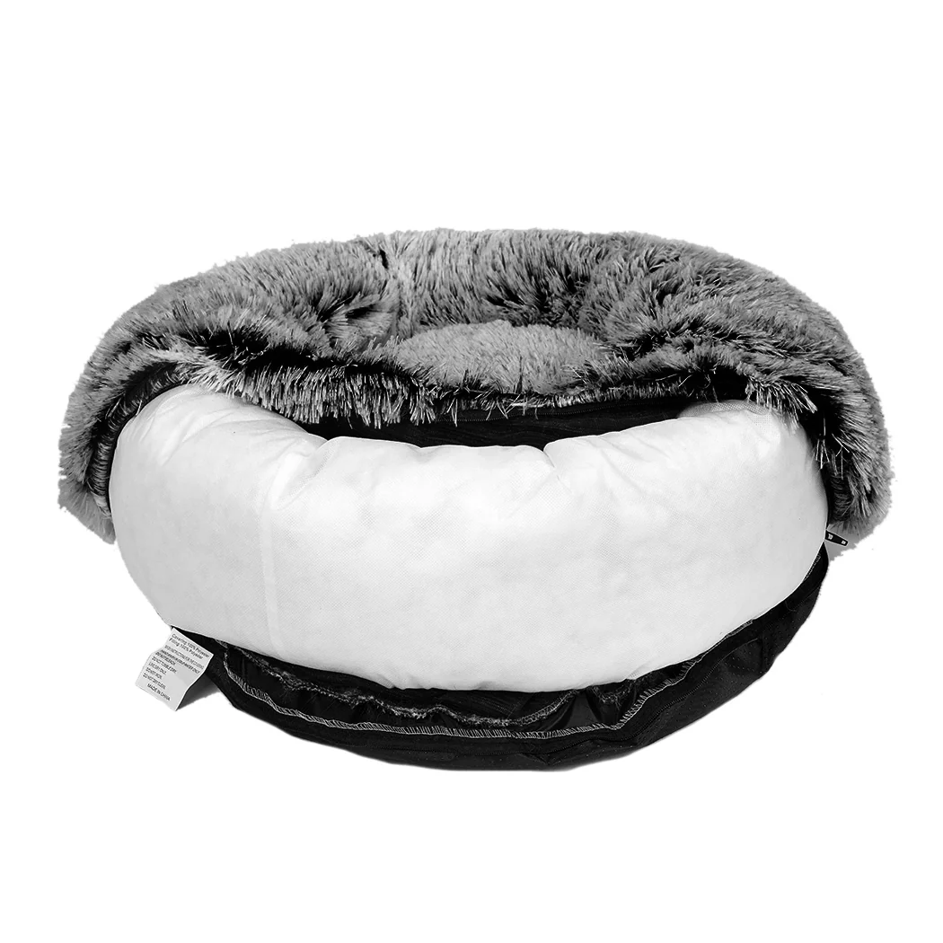 PaWz Pet Bed Cat Dog Donut Nest Calming XXL Charcoal XX-Large - Image 5