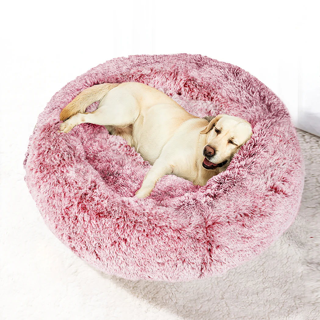 PaWz Pet Bed Memory Foam Dog Donut Pink Large - Image 7