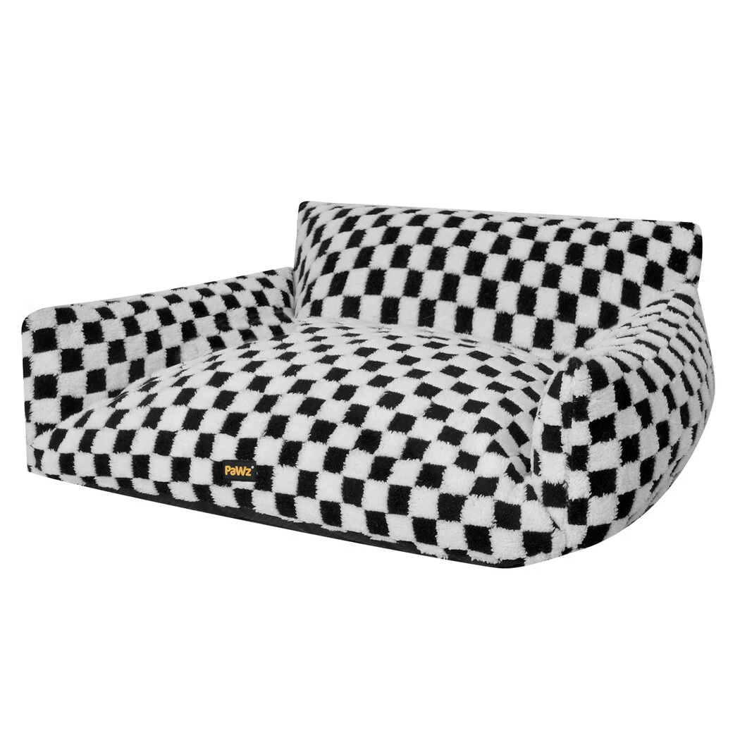 Pawz Pet Bed Plush Checkered Dog Bed Washable Cat Bed - Image 9