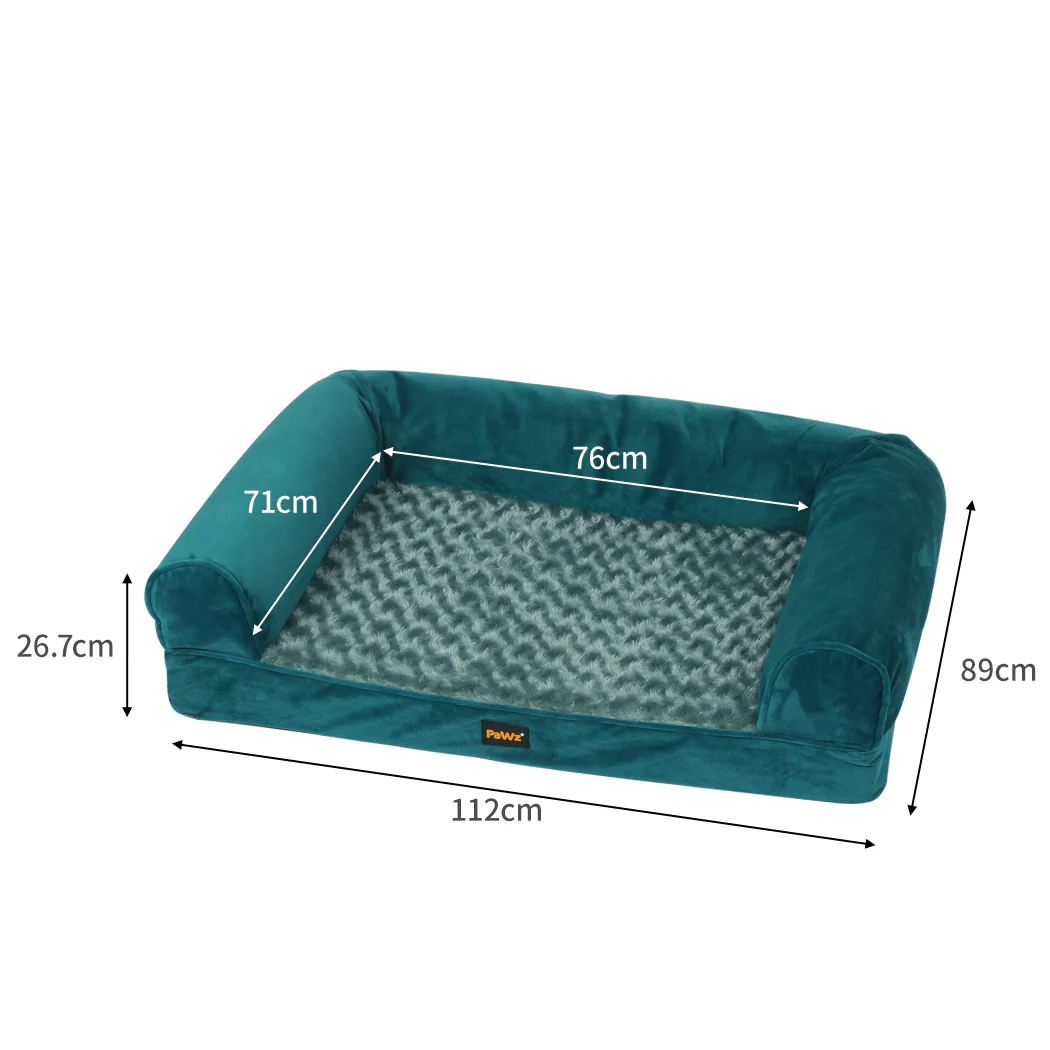 PaWz Pet Bed Sofa Dog Bedding Soft Warm XL Blue X-Large - Image 2