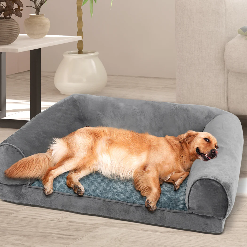 PaWz Pet Bed Sofa Dog Bedding Soft Warm XL Grey X-Large - Image 7