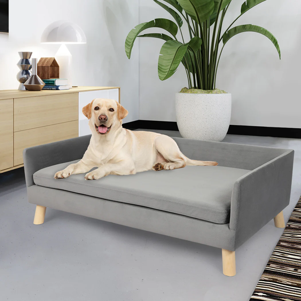 PaWz Pet Sofa Bed Dog Warm Soft Lounge Grey - Image 7