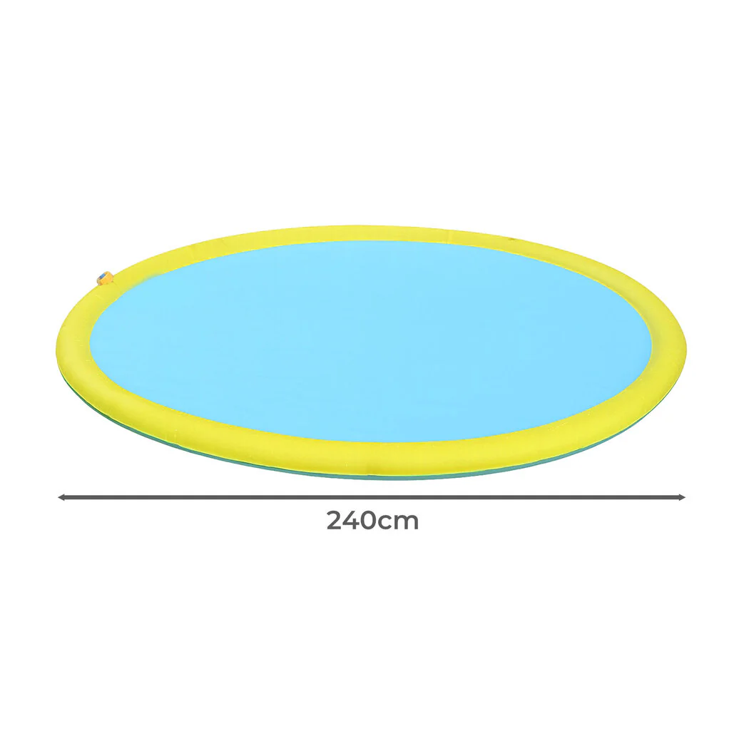 Pawz Splash Pad Kids Pet Sprinkler Water Play Mat 240cm - Image 2