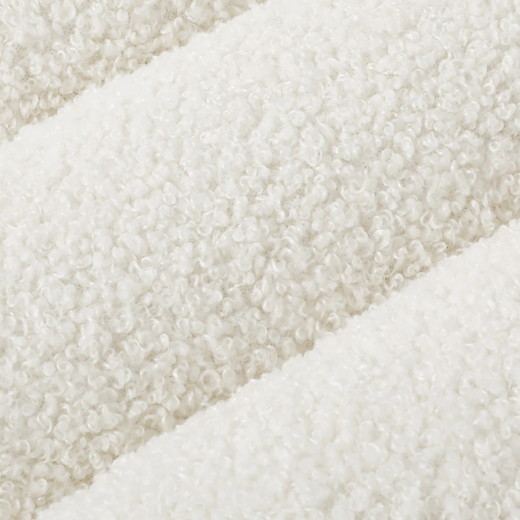 Pawz XL Size Orthopedic Dog Bed with Sherpa Plush Removable Cover in White - Image 4