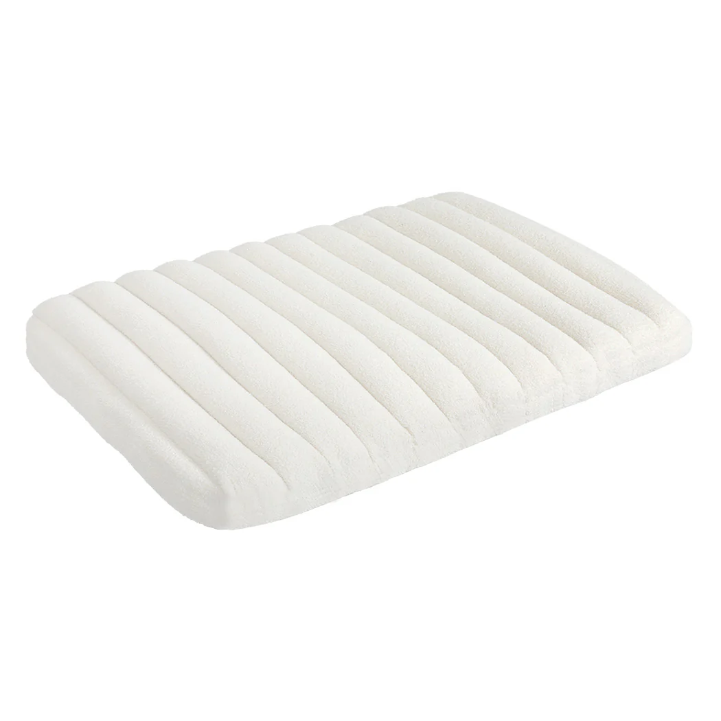 Pawz XL Size Orthopedic Dog Bed with Sherpa Plush Removable Cover in White - Image 9