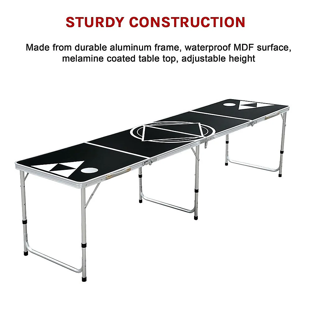 Professional 8ft Beer Pong Table Drinking Game - Image 12
