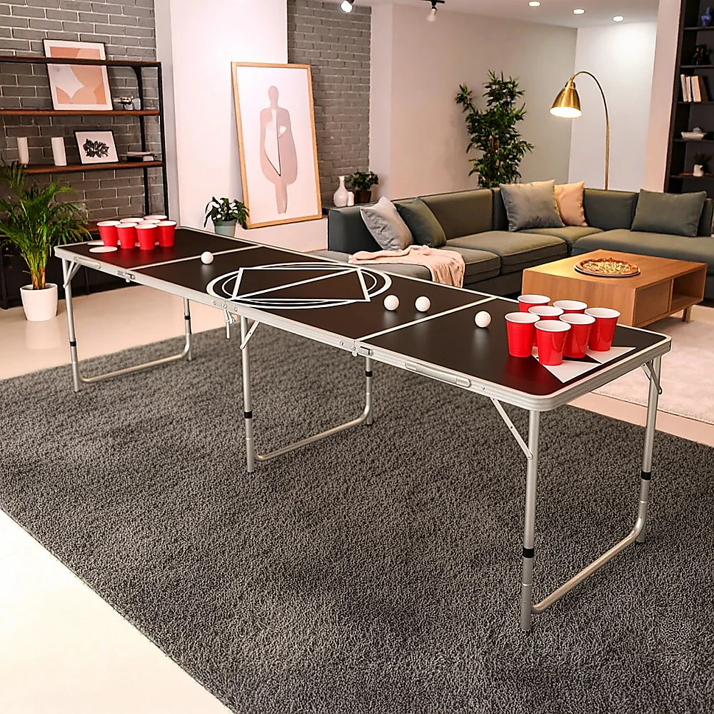 Professional 8ft Beer Pong Table Drinking Game - Image 2