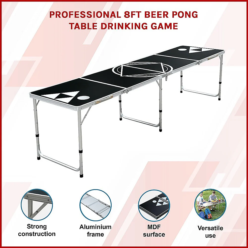 Professional 8ft Beer Pong Table Drinking Game - Image 3