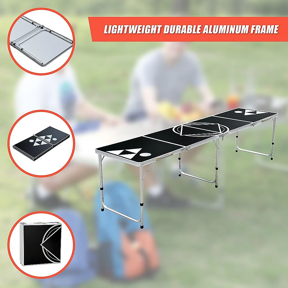 Professional 8ft Beer Pong Table Drinking Game - Image 9