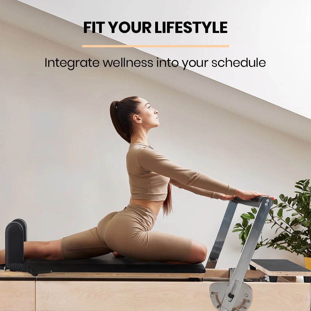 PROFLEX Wooden Pilates Reformer Machine, Stretch Bed with box and jump board accessories - Image 5