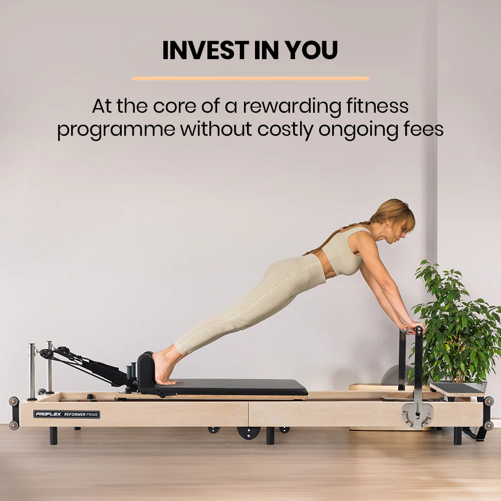 PROFLEX Wooden Pilates Reformer Machine, Stretch Bed with box and jump board accessories - Image 8
