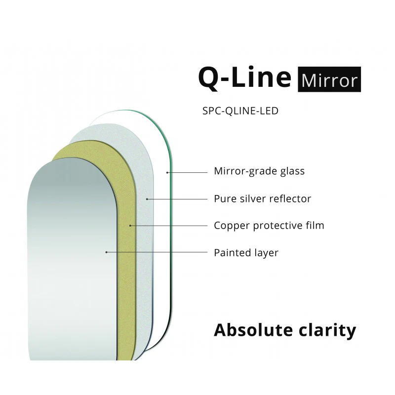 Q-Line Oval LED Bathroom Wall Mirror - Image 3