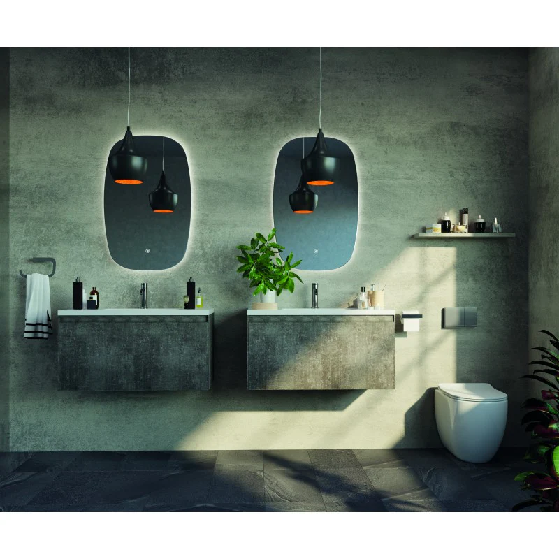 Q-Line Oval LED Bathroom Wall Mirror - Image 4