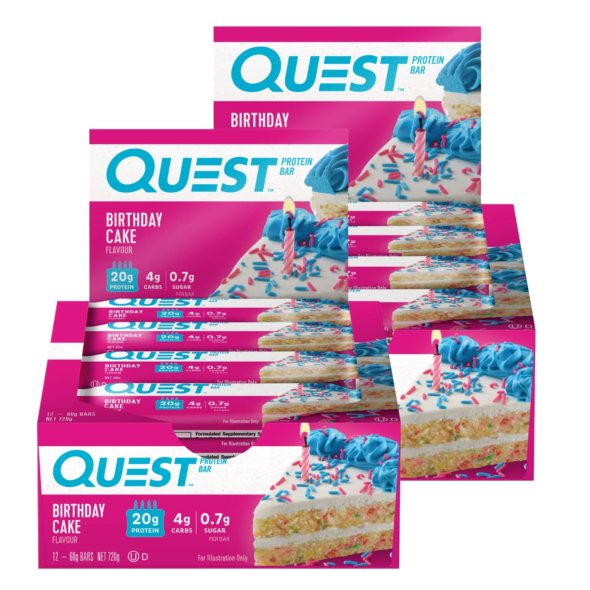 Quest Birthday Cake Protein Bars 12x60g x2 - Image 3