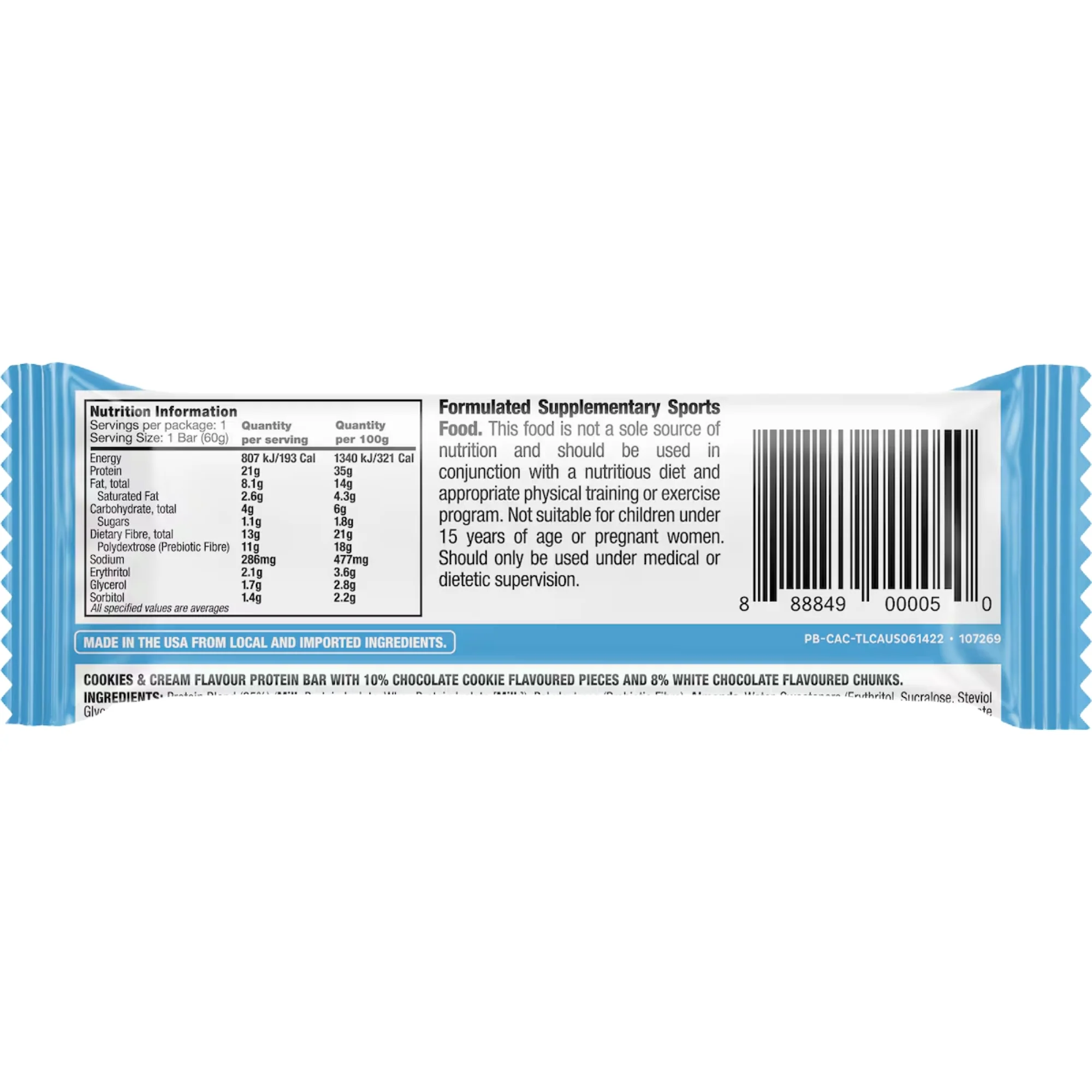 Quest Cookies & Cream Protein Bars 12x60g x3 - Image 2