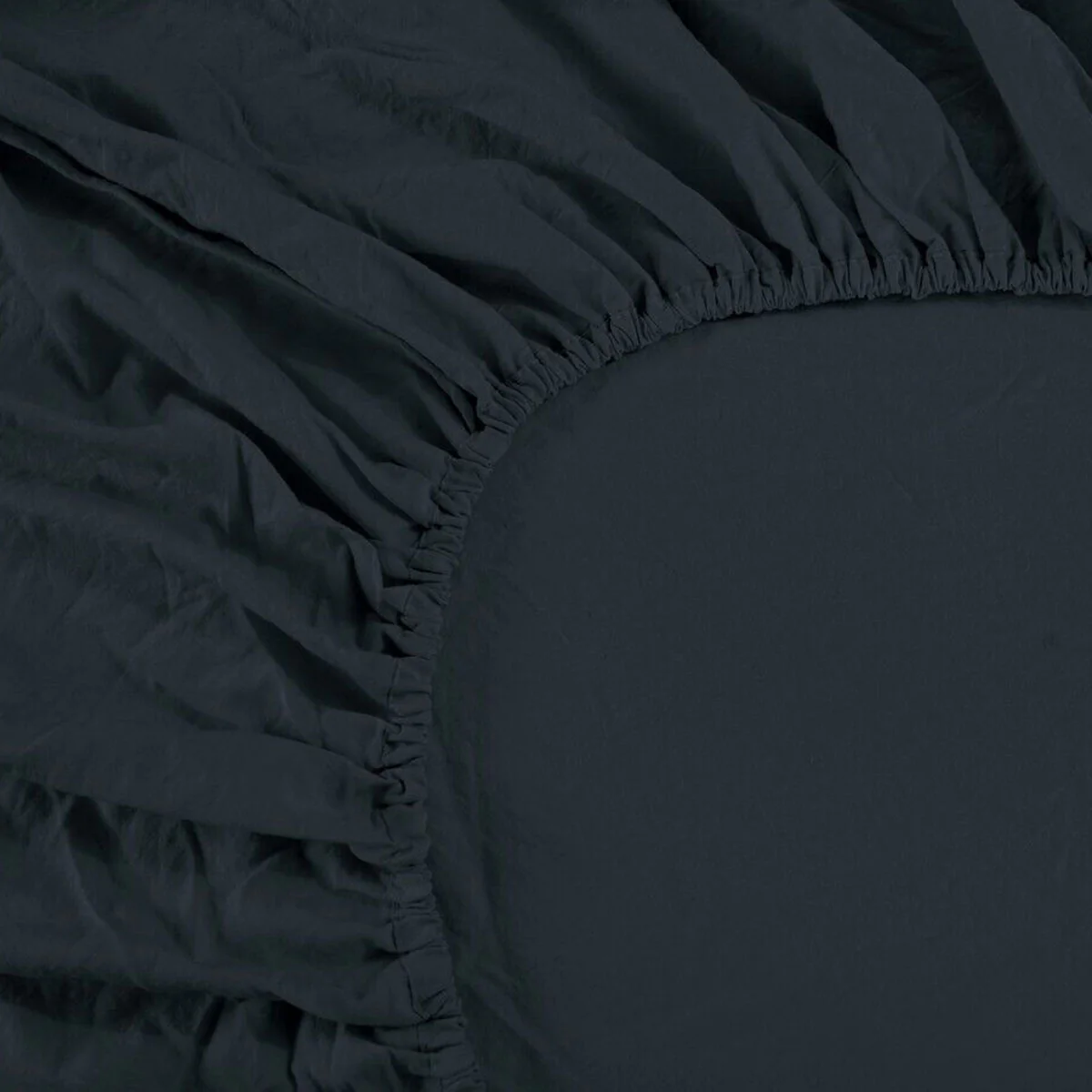 Ramesses 1000TC Linen Bamboo Fitted Sheet Combo Set Charcoal King - Image 4