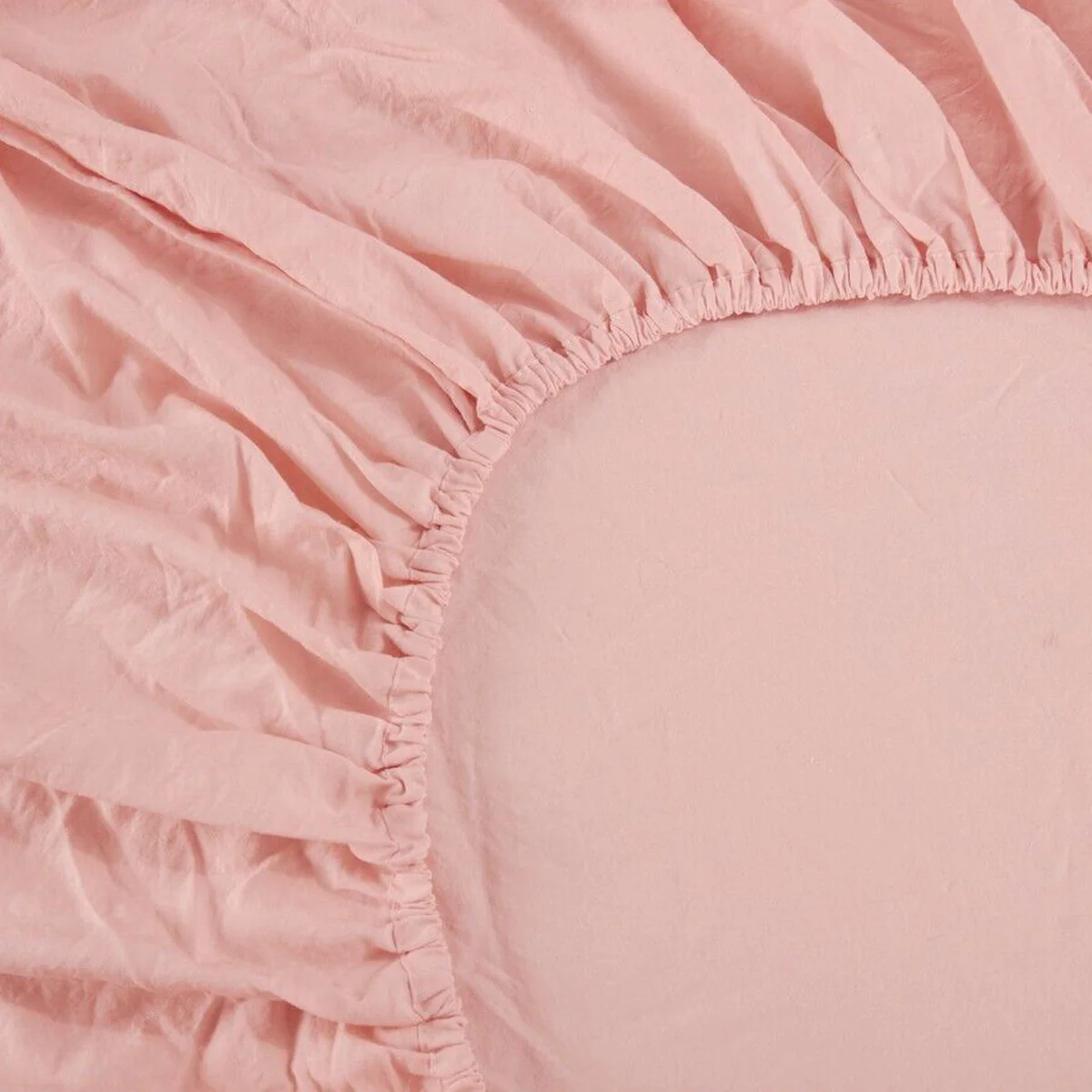 Ramesses 1000TC Linen Bamboo Fitted Sheet Combo Set Dusty Pink King - Image 4