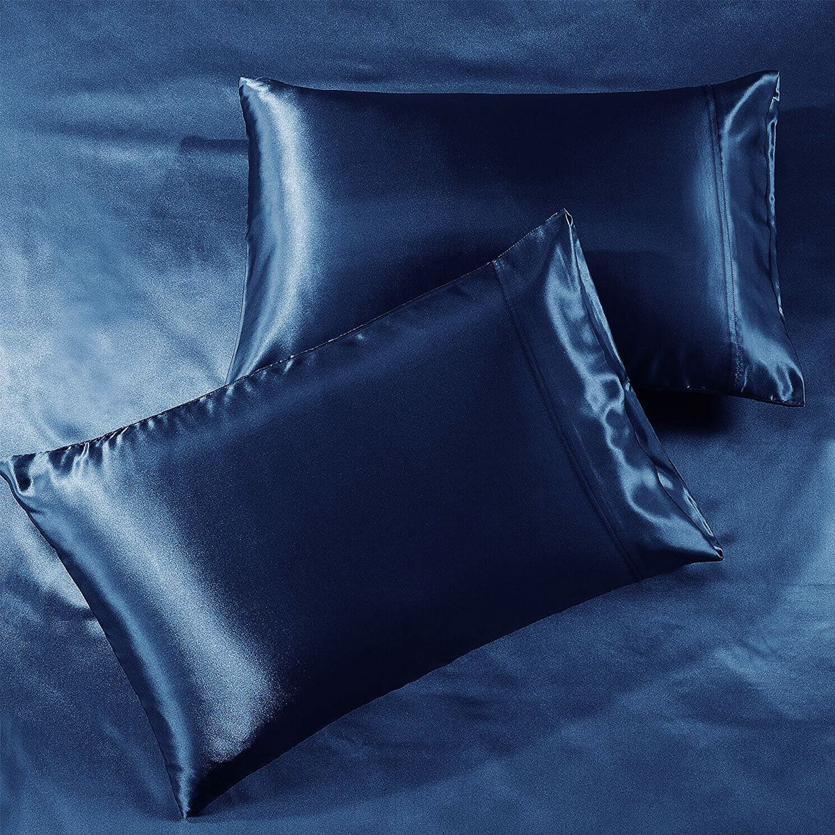 Ramesses Casablanca Satin Fitted Sheet Combo Set Navy Blue King - Image 3