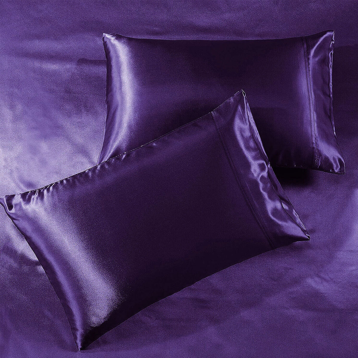 Ramesses Casablanca Satin Fitted Sheet Combo Set Violet Queen - Image 3