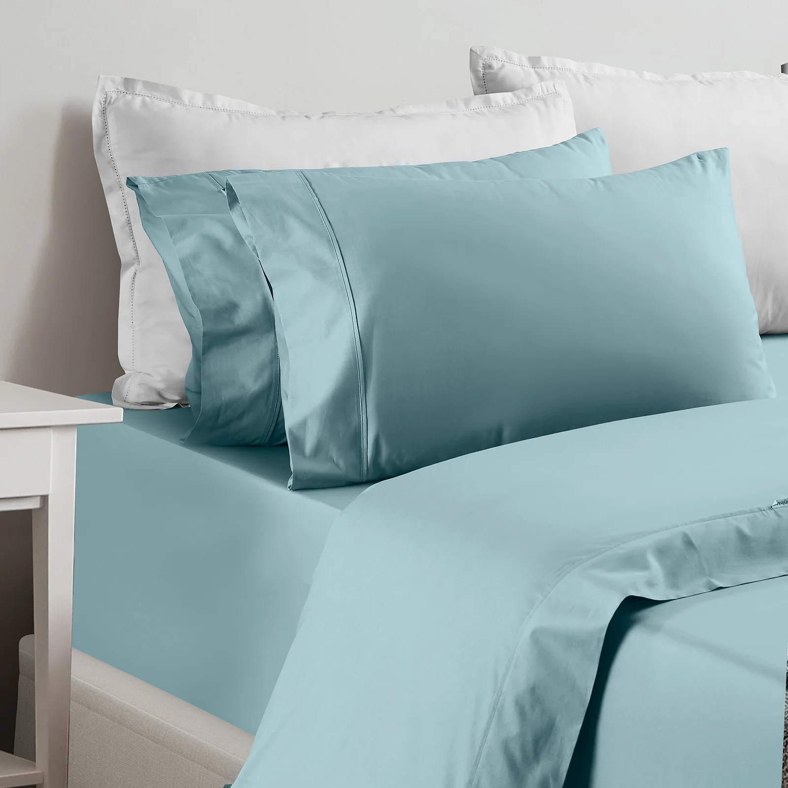 Renee Taylor 1500 Thread count Cotton Blend Sheet sets King Mist - Image 6