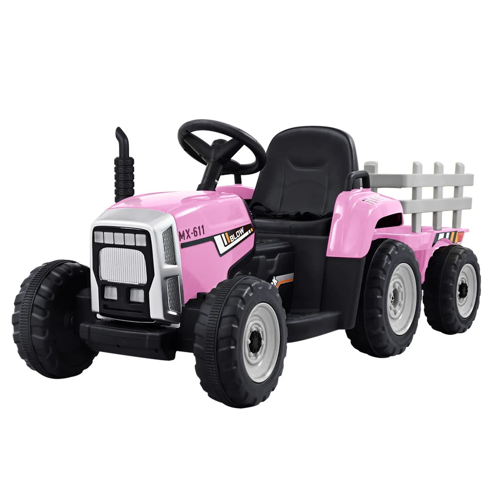 Rigo Kids Electric Ride On Car Tractor Toy Cars 12V Pink - Image 7