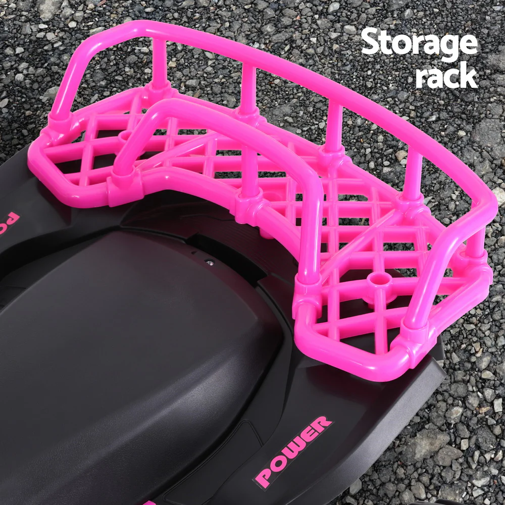 Rigo Kids Ride On Car ATV Quad Motorbike Storage Rack Electric Toys 12V Pink - Image 6