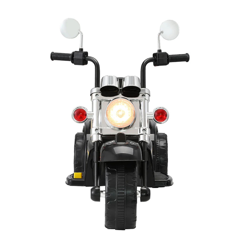 Rigo Kids Ride On Car Motorcycle Motorbike Electric Toys Horn Music 6V Black - Image 3