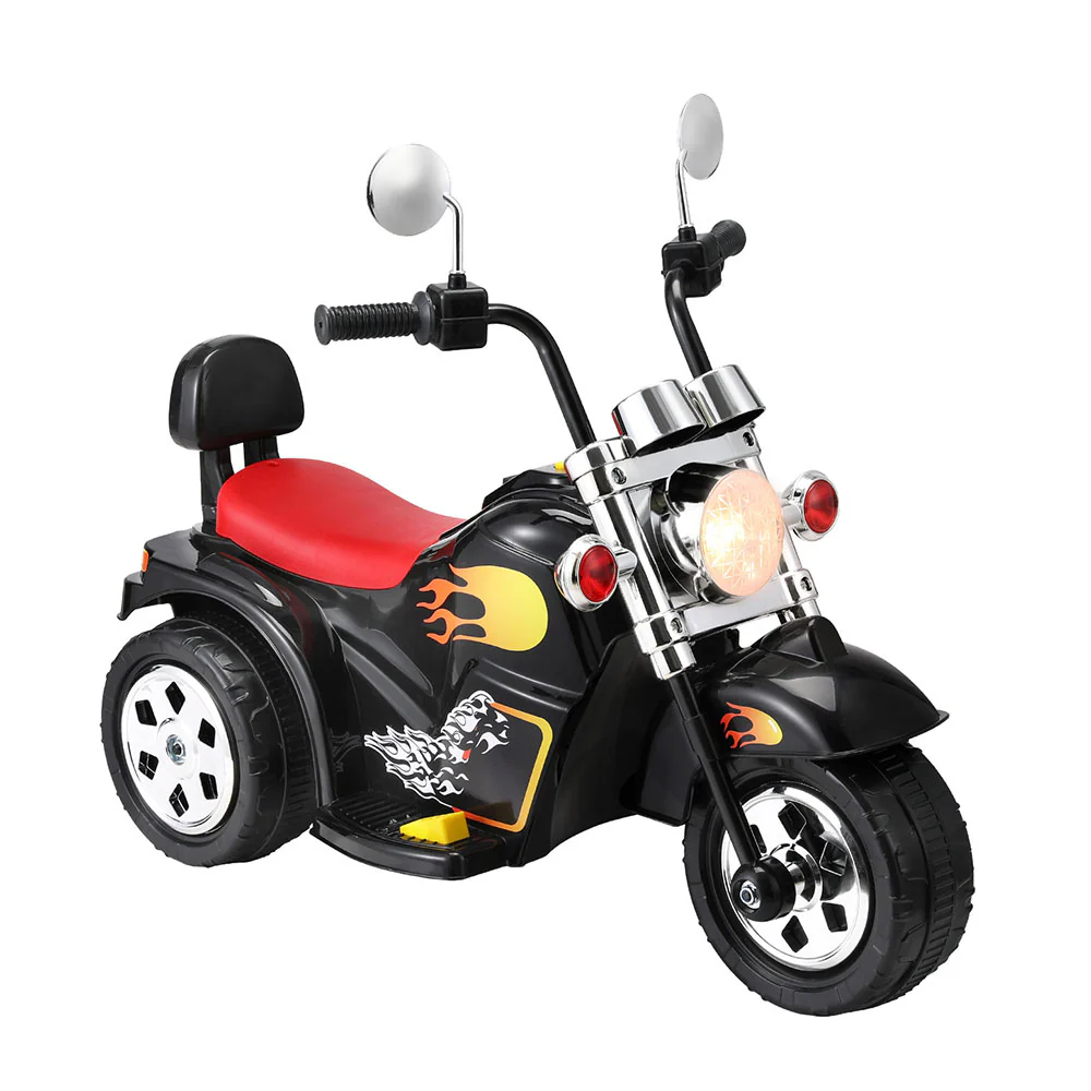 Rigo Kids Ride On Car Motorcycle Motorbike Electric Toys Horn Music 6V Black - Image 7