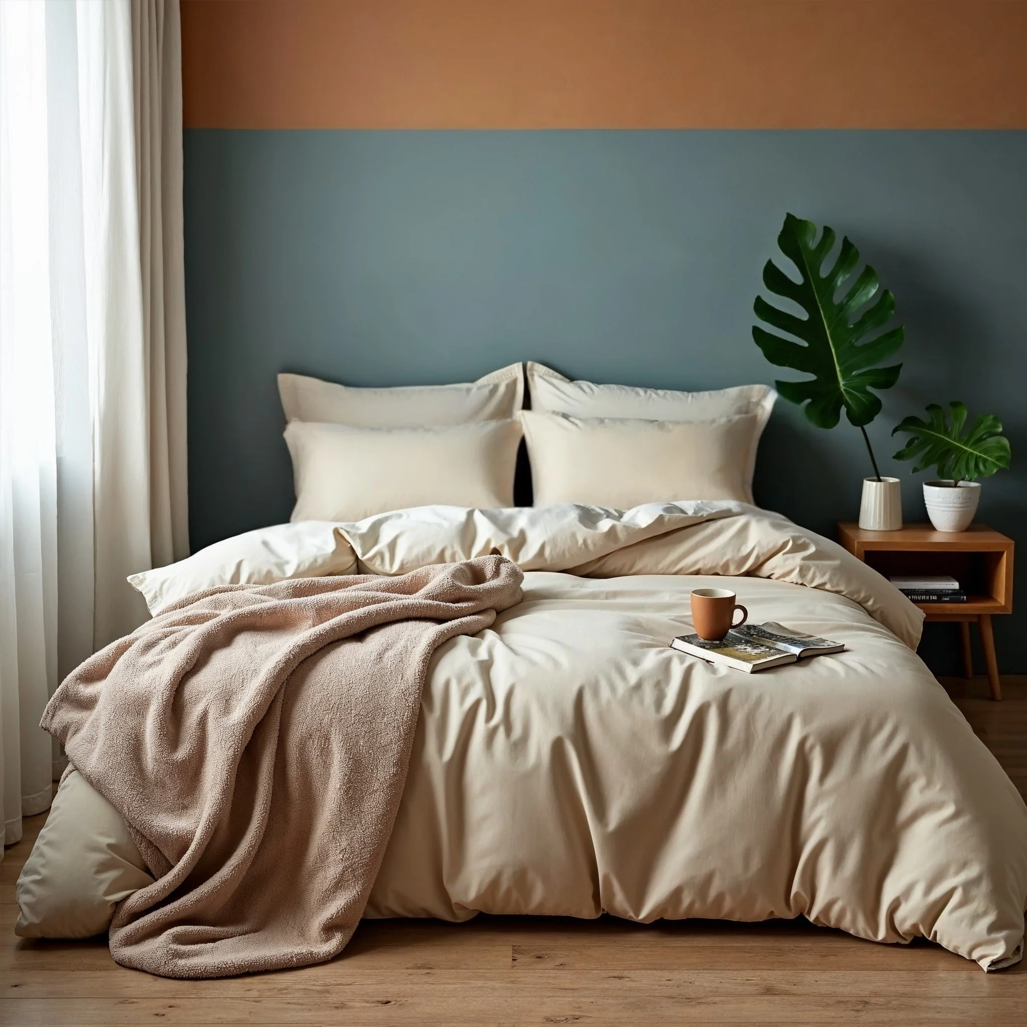 Royal Comfort 1000TC Cotton Blend Quilt Cover Sets King - Pebble - Image 7