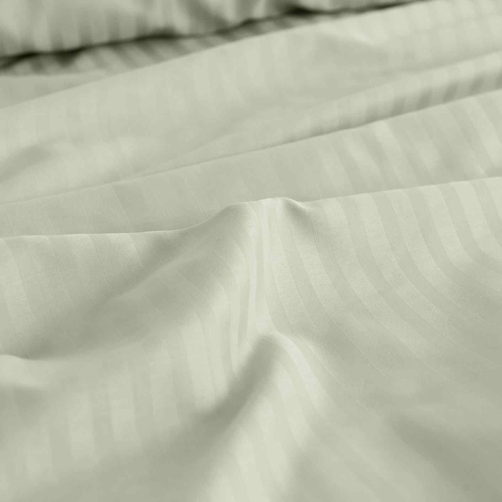 Royal Comfort 1200 Thread count Damask Stripe Cotton Blend sheet sets King Pebble - Image 3