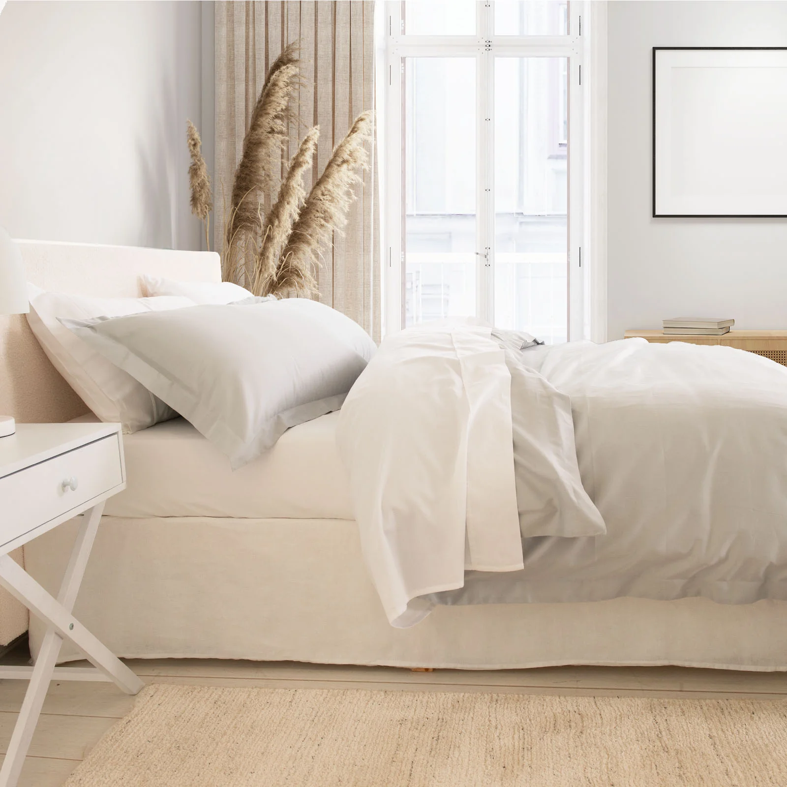 Royal Comfort - Balmain 1000TC Bamboo cotton Quilt Cover Sets (King) - Cool Grey - Image 2