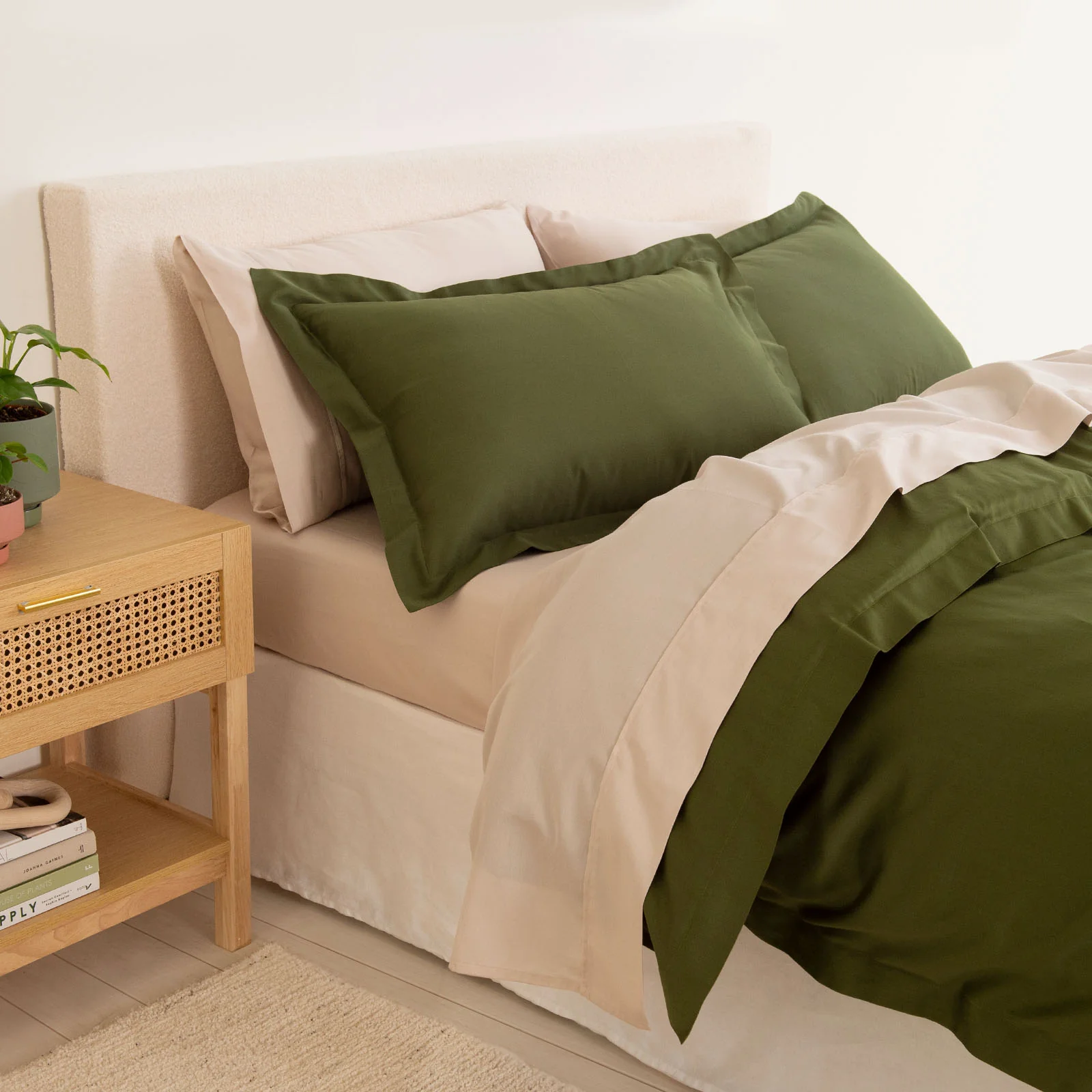 Royal Comfort - Balmain 1000TC Bamboo cotton Quilt Cover Sets (King) - Olive