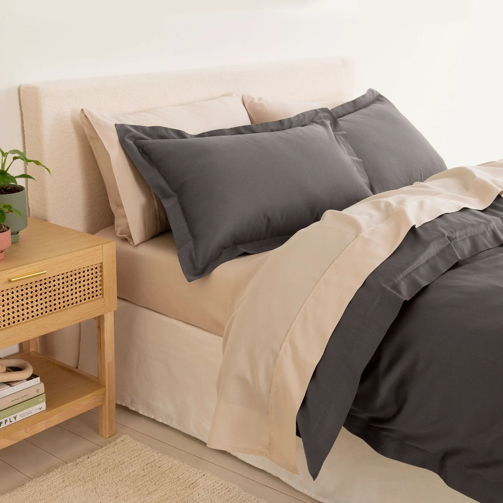 Royal Comfort - Balmain 1000TC Bamboo cotton Quilt Cover Sets (Queen) - Pewter