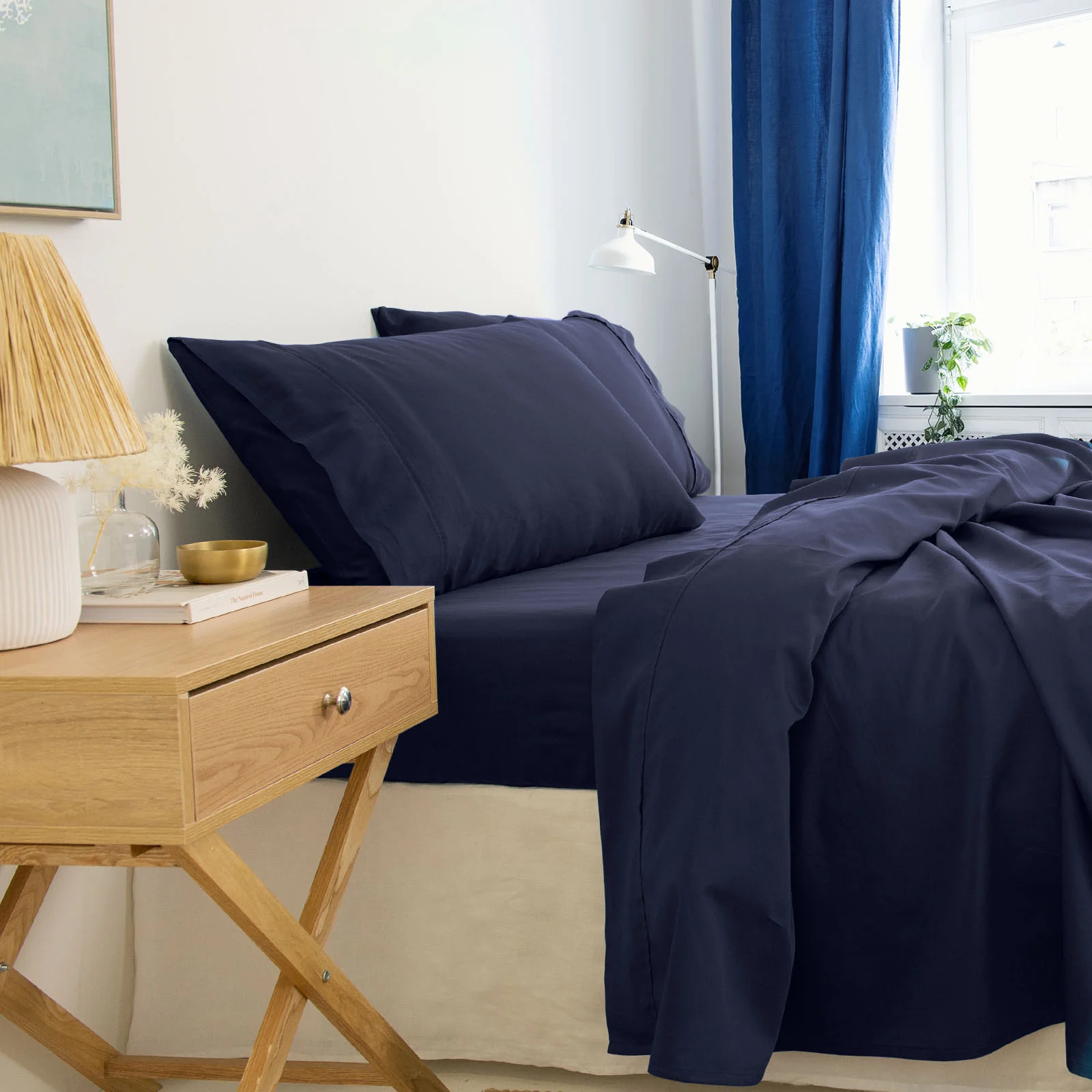Royal Comfort - Balmain 1000TC Bamboo cotton Sheet Sets (King) - Royal Blue - Image 2