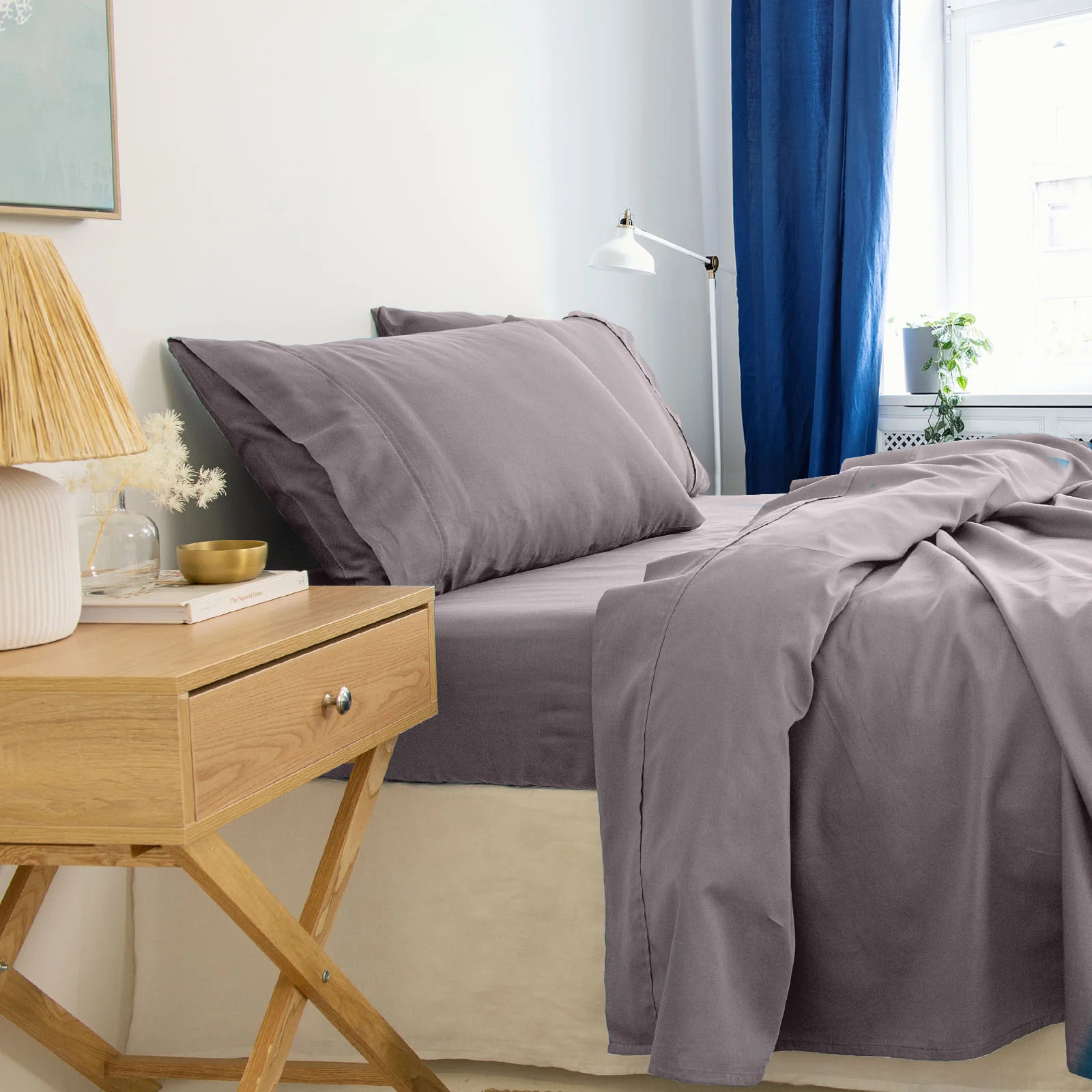 Royal Comfort - Balmain 1000TC Bamboo cotton Sheet Sets (Queen) - Dove - Image 2