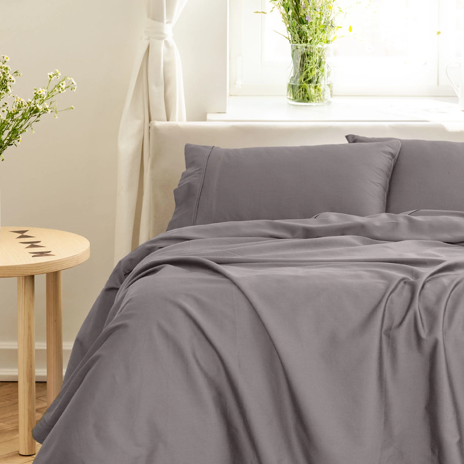 Royal Comfort - Balmain 1000TC Bamboo cotton Sheet Sets (Queen) - Dove - Image 6