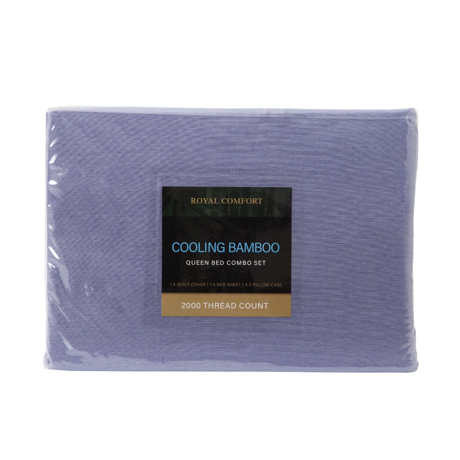 Royal Comfort Bamboo Cooling 2000TC 6-Piece Combo Set -Double-Lilac Grey - Image 5