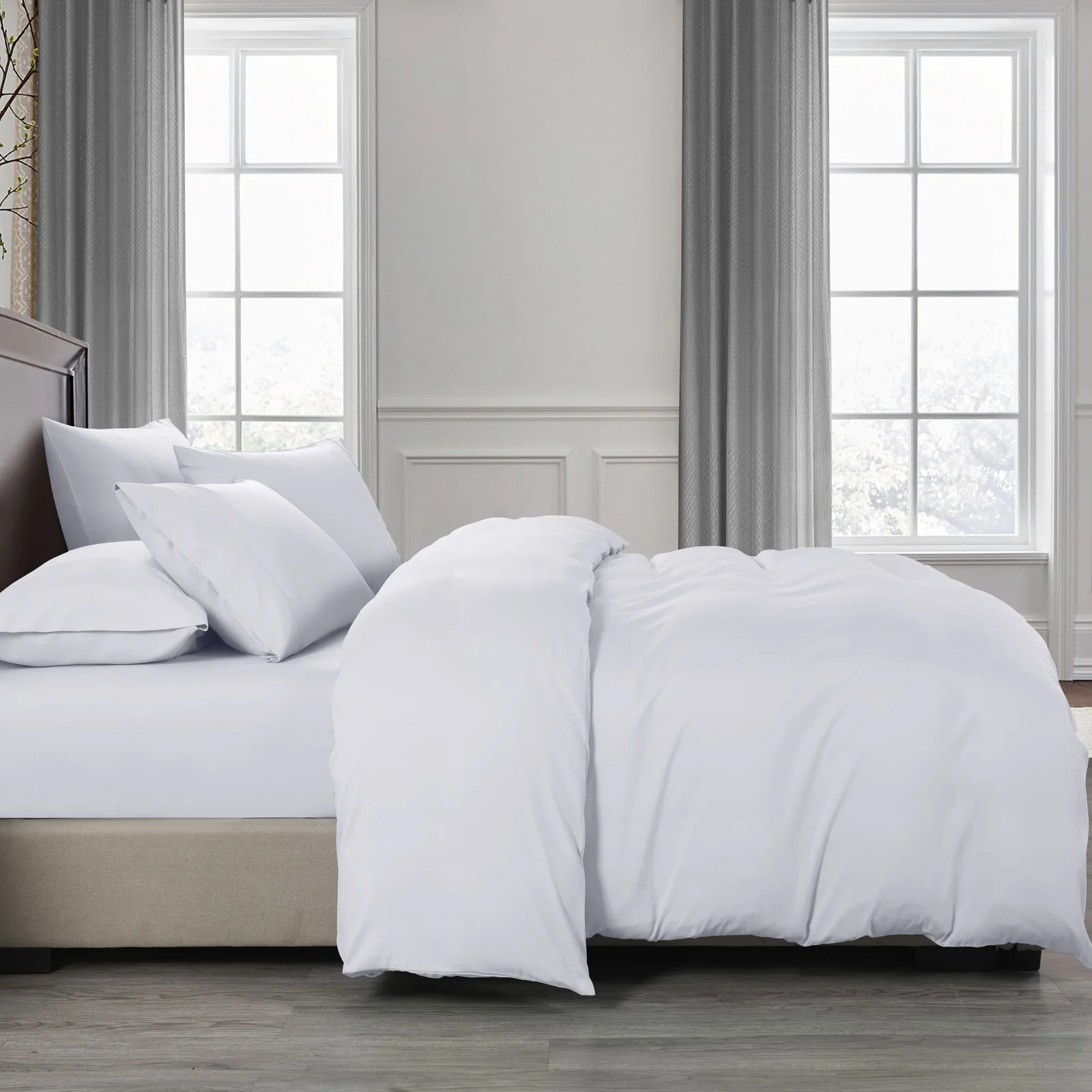 Royal Comfort Bamboo Cooling 2000TC 6-Piece Combo Set -Queen-White - Image 3