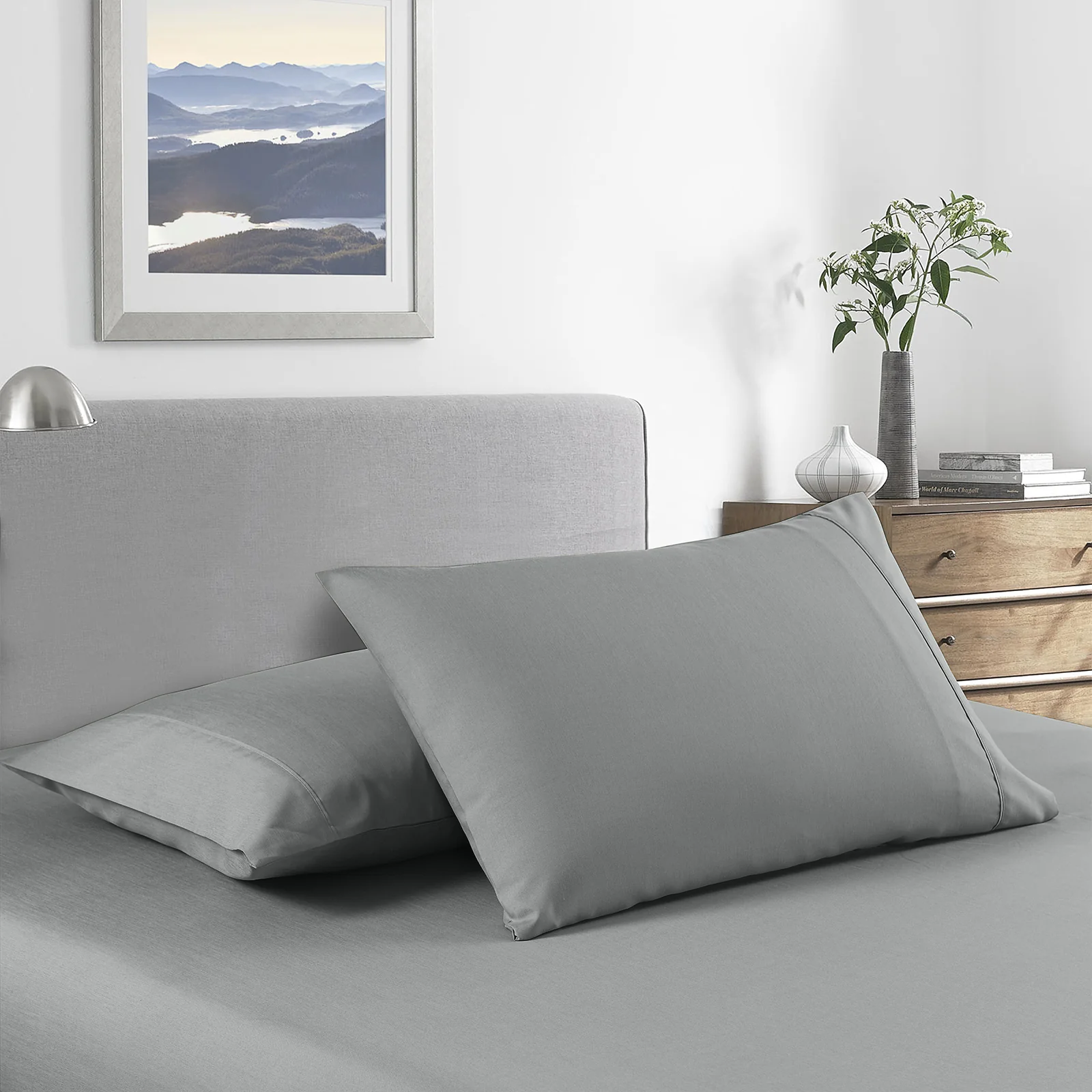 Royal Comfort Bamboo Cooling 2000TC Sheet Set Double - Mid Grey