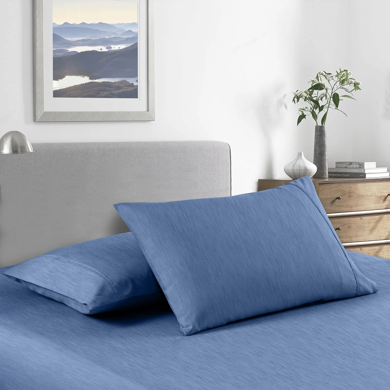 Royal Comfort Bamboo Cooling 2000TC Sheet Set - King-Denim