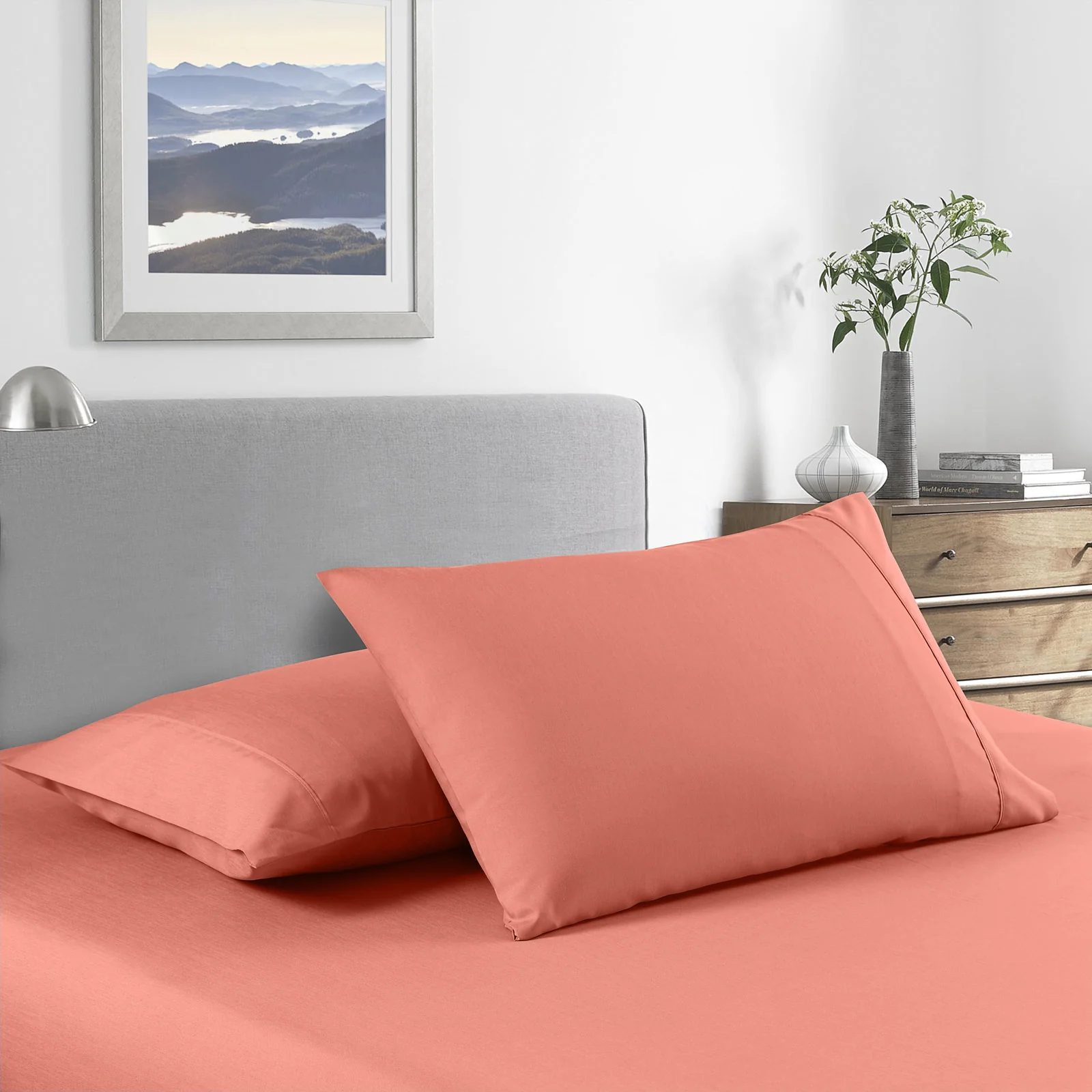 Royal Comfort Bamboo Cooling 2000TC Sheet Set - Queen-Peach